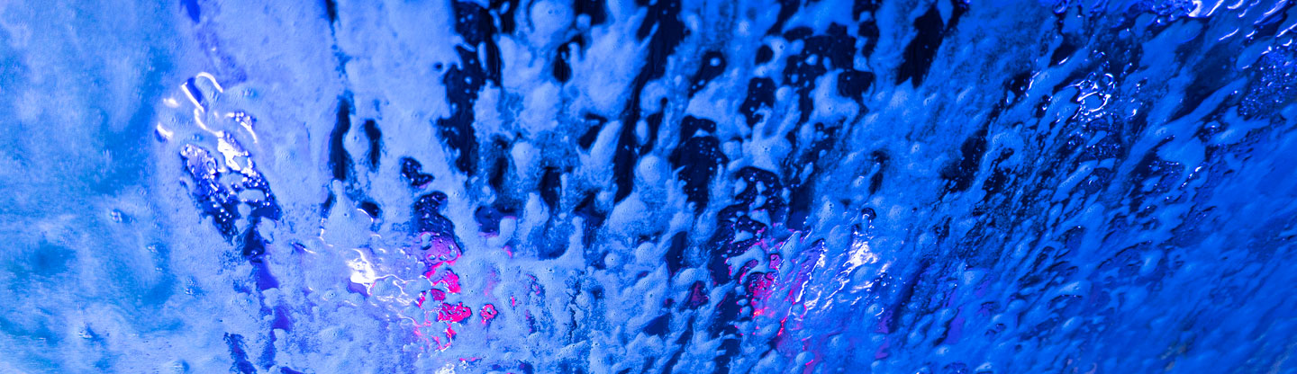 Blue foam on a windscreen