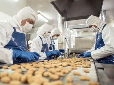 A food sorting production line